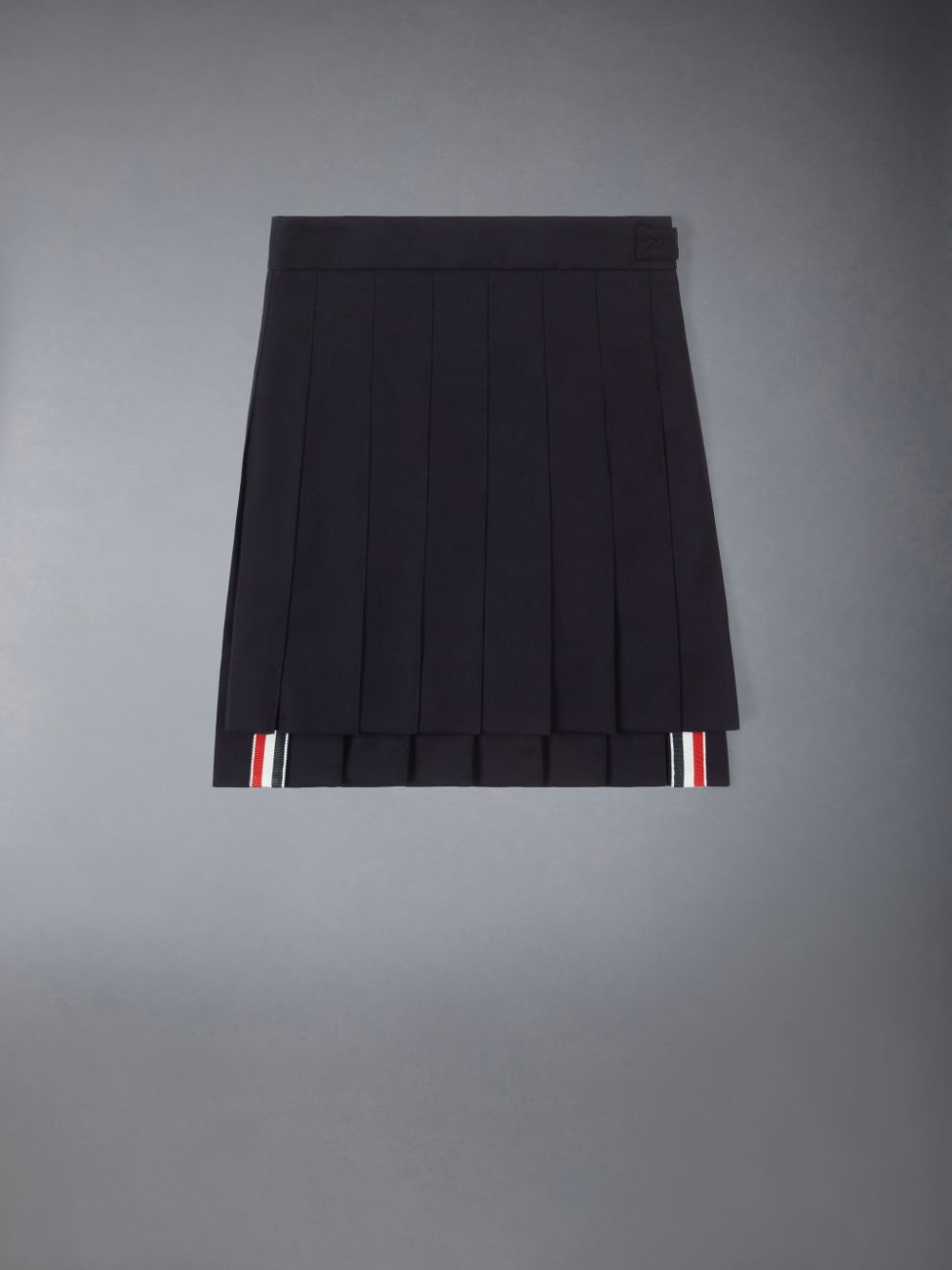Thom Browne Twill Wool Pleated Mini ガール スカート 青 | CHU60C34024