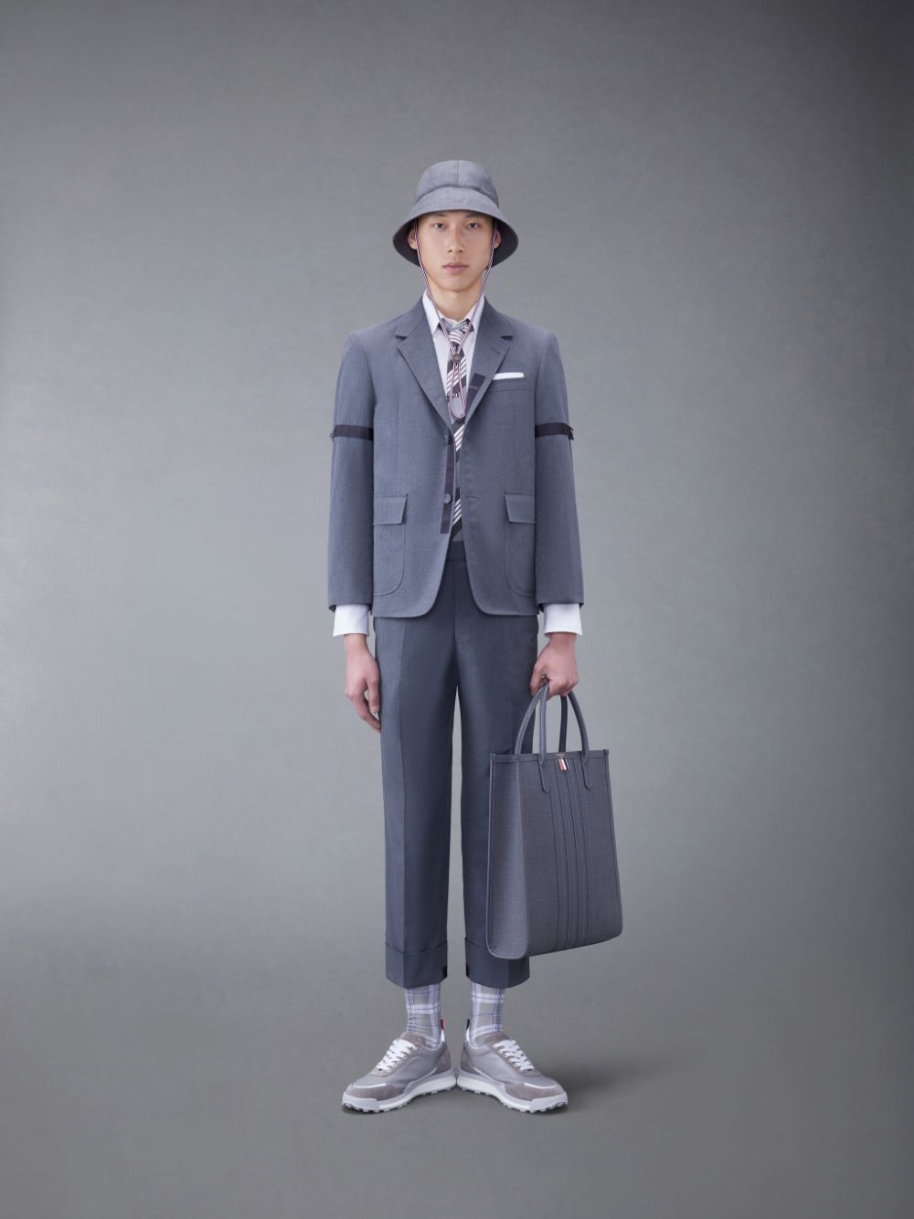 Thom Browne Typewriter Cloth Armband Sport メンズ コート グレー | SGR03I85298