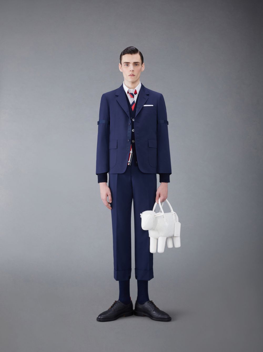 Thom Browne Typewriter Cloth Armband Straight Fit Sport メンズ コート 青 | IJT67C81688