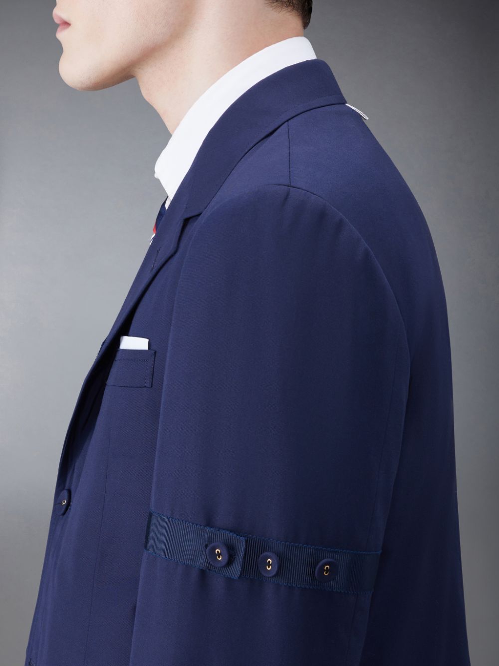 Thom Browne Typewriter Cloth Armband Straight Fit Sport メンズ コート 青 | IJT67C81688