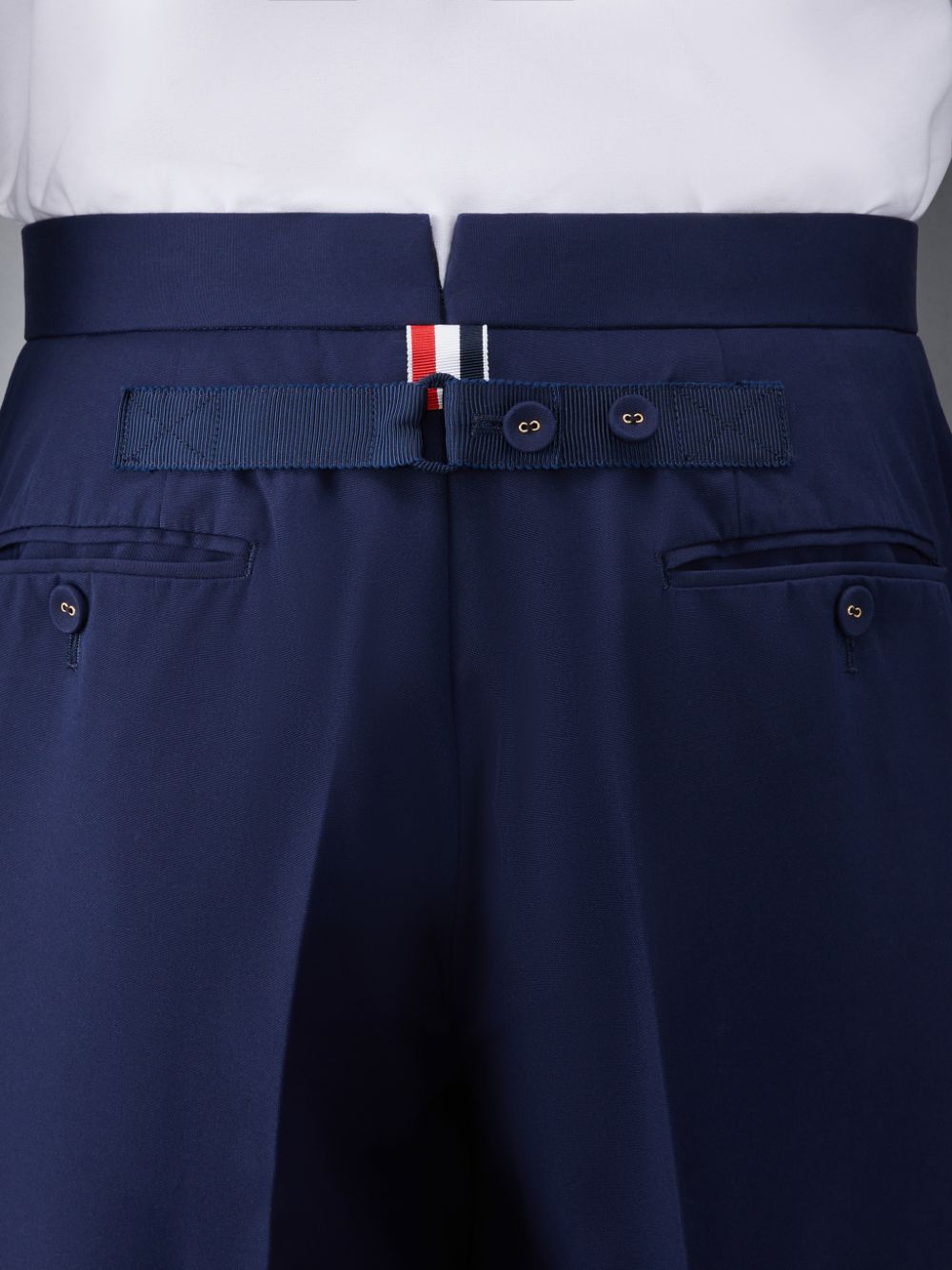 Thom Browne Typewriter Cloth Classic Backstrap メンズ パンツ 青 | EBW76B04872