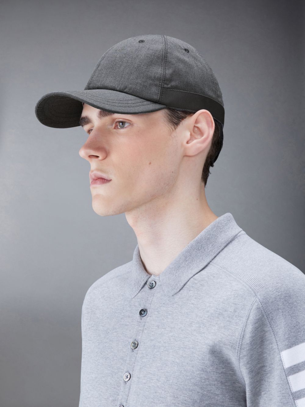 Thom Browne Typewriter Cloth Classic Baseball メンズ キャップ グレー | BSK90R25596