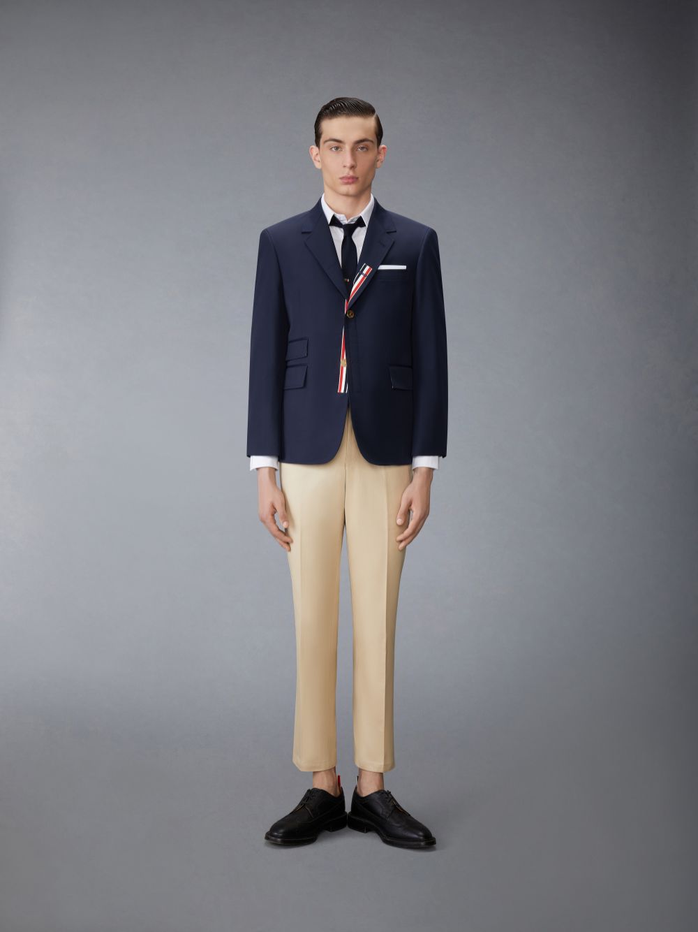 Thom Browne Typewriter Cloth Grosgrain Placket Sport メンズ コート 青 | HEQ95B35558