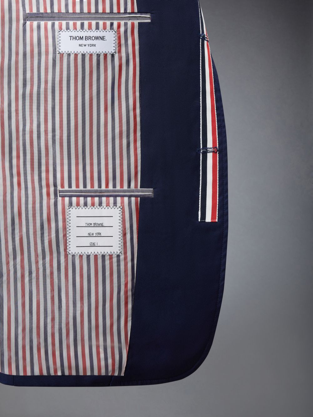 Thom Browne Typewriter Cloth Grosgrain Placket Sport メンズ コート 青 | HEQ95B35558
