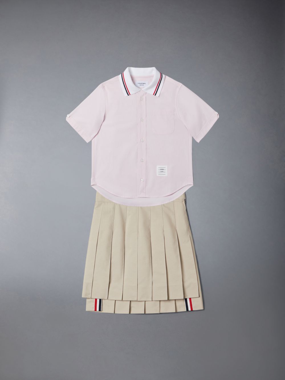 Thom Browne Typewriter Pleated Mini ガール スカート ブラウン | XQN02Q44711