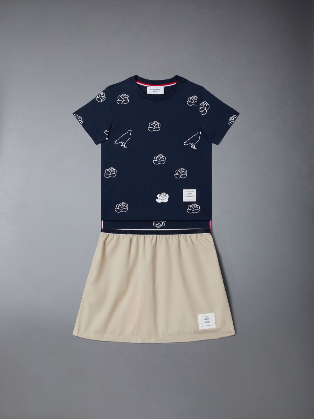 Thom Browne Typewriter Rugby ガール スカート ブラウン | ESY96Q69378