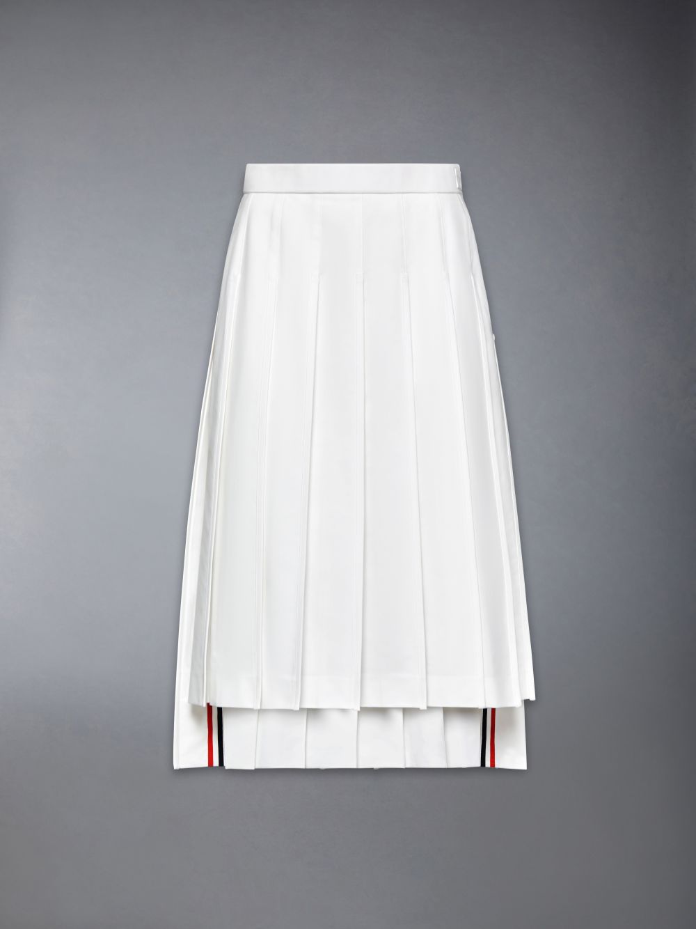 Thom Browne Typewriter Self Tipping Midi Pleated レディース スカート 白 | UDE17R90615
