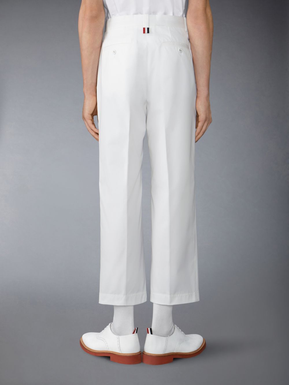 Thom Browne Typewriter Unconstructed Straight Leg メンズ パンツ 白 | YFK32Y99533