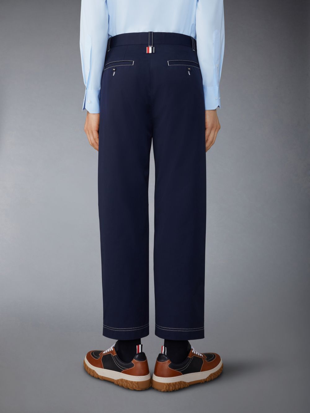 Thom Browne Typewriter Unconstructed Straight Leg メンズ パンツ 青 | DDI03H39474