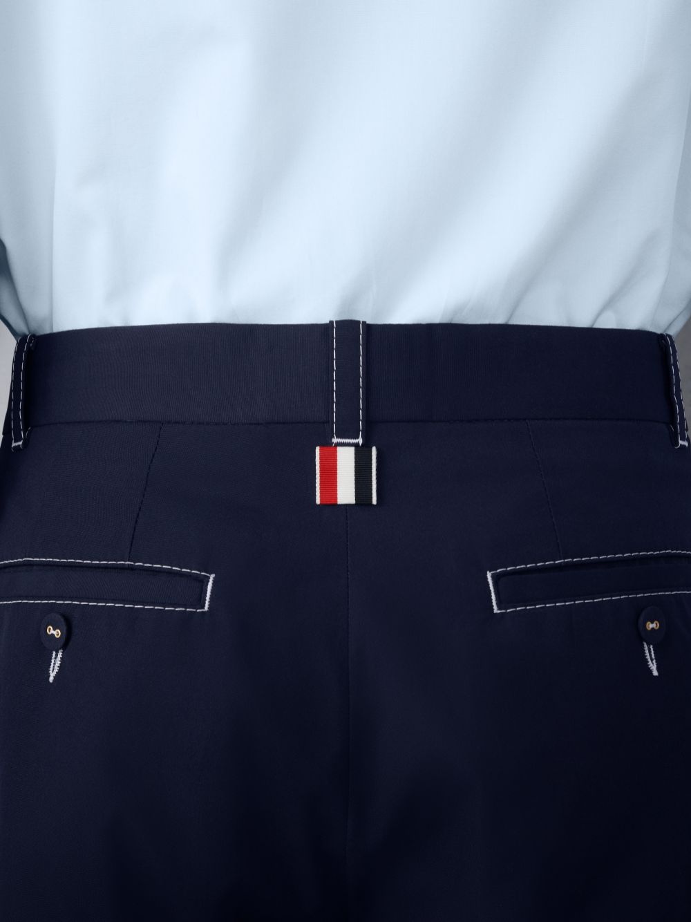 Thom Browne Typewriter Unconstructed Straight Leg メンズ パンツ 青 | DDI03H39474