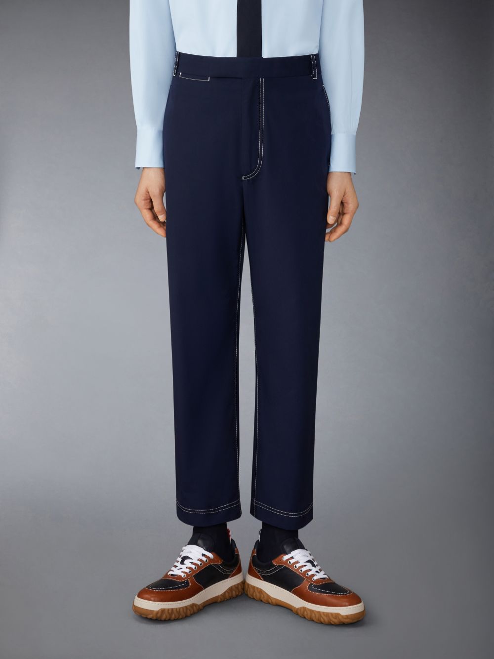 Thom Browne Typewriter Unconstructed Straight Leg メンズ パンツ 青 | DDI03H39474