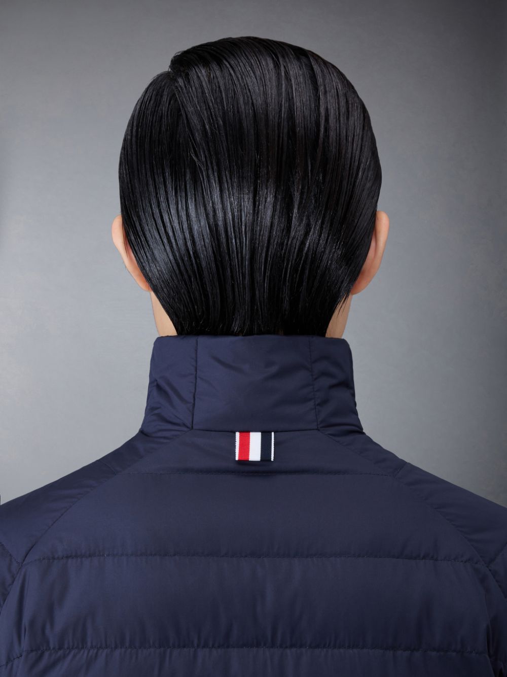 Thom Browne Ultralight Tech Down 4-Bar Packable Funnel Neck レディース ジャケット 青 | ZGR95T37008