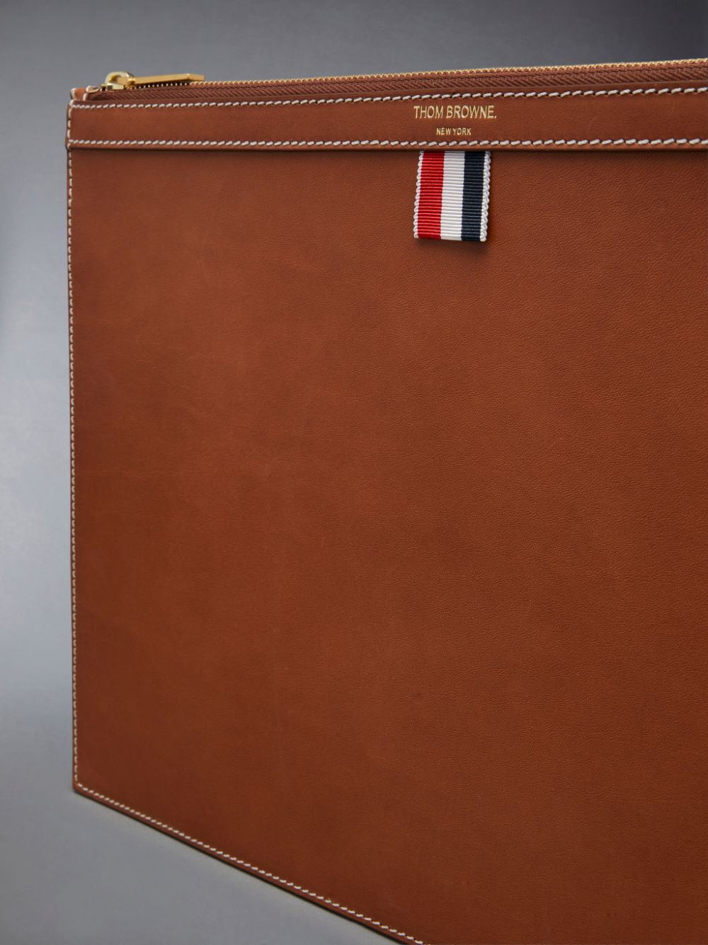 Thom Browne Vacchetta Leather Medium Document Holder メンズ ドキュメントバッグ ブラウン | BTH59F64200