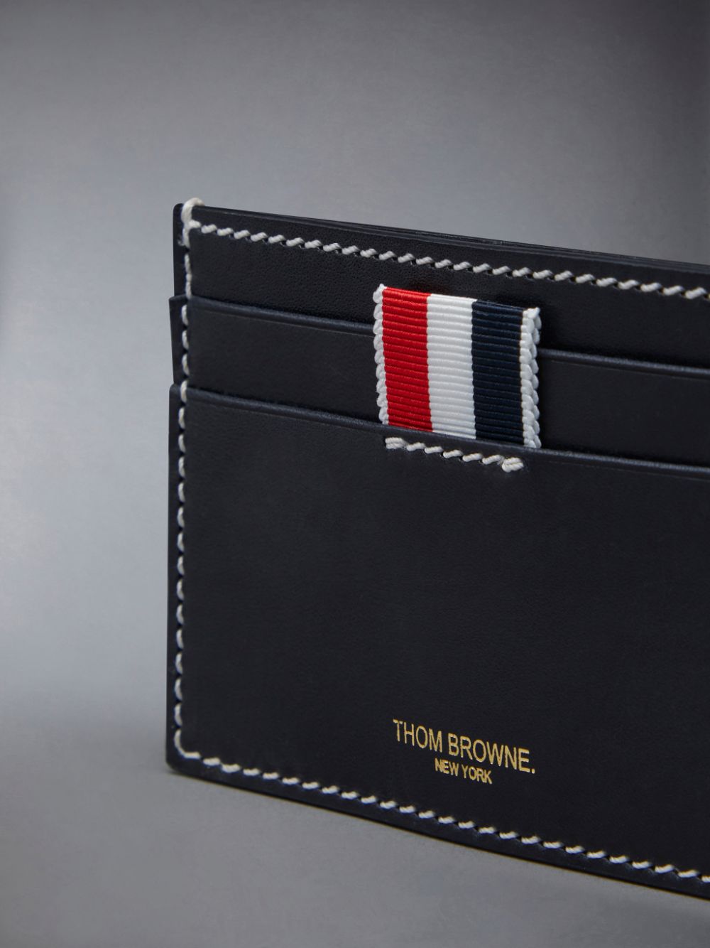 Thom Browne Vacchetta Leather Single レディース カードケース 青 | TPU20U87478