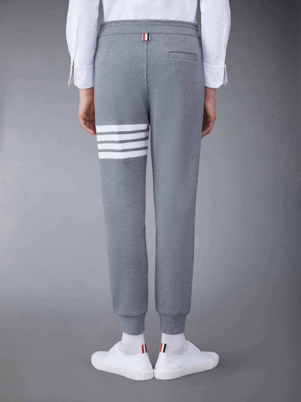 Thom Browne Waffle 4-Bar メンズ スウェットパンツ グレー | BWW04G39591