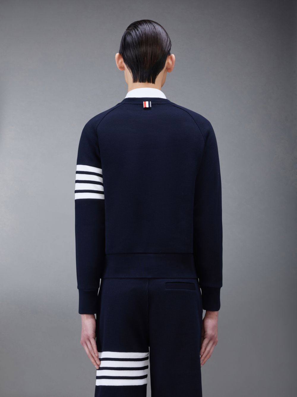 Thom Browne Waffle Raglan メンズ スウェットシャツ 青 | EPD88S86007