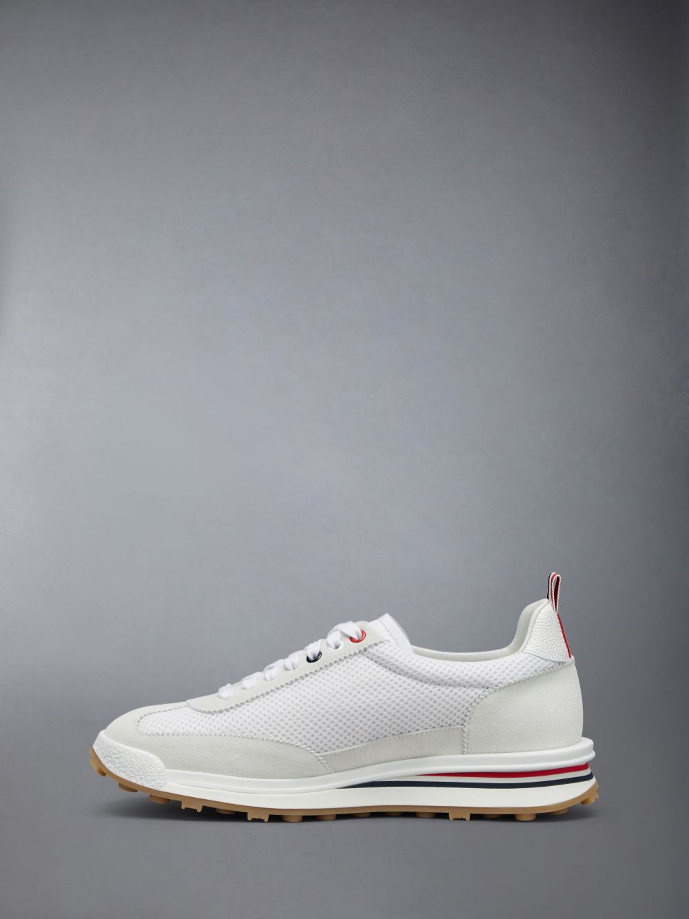 Thom Browne White Nylon Tech Runner レディース スニーカー 白 | LJU40O14931