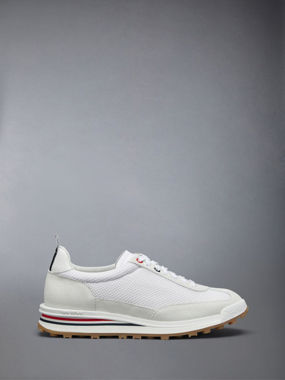 Thom Browne White Nylon Tech Runner レディース スニーカー 白 | LJU40O14931