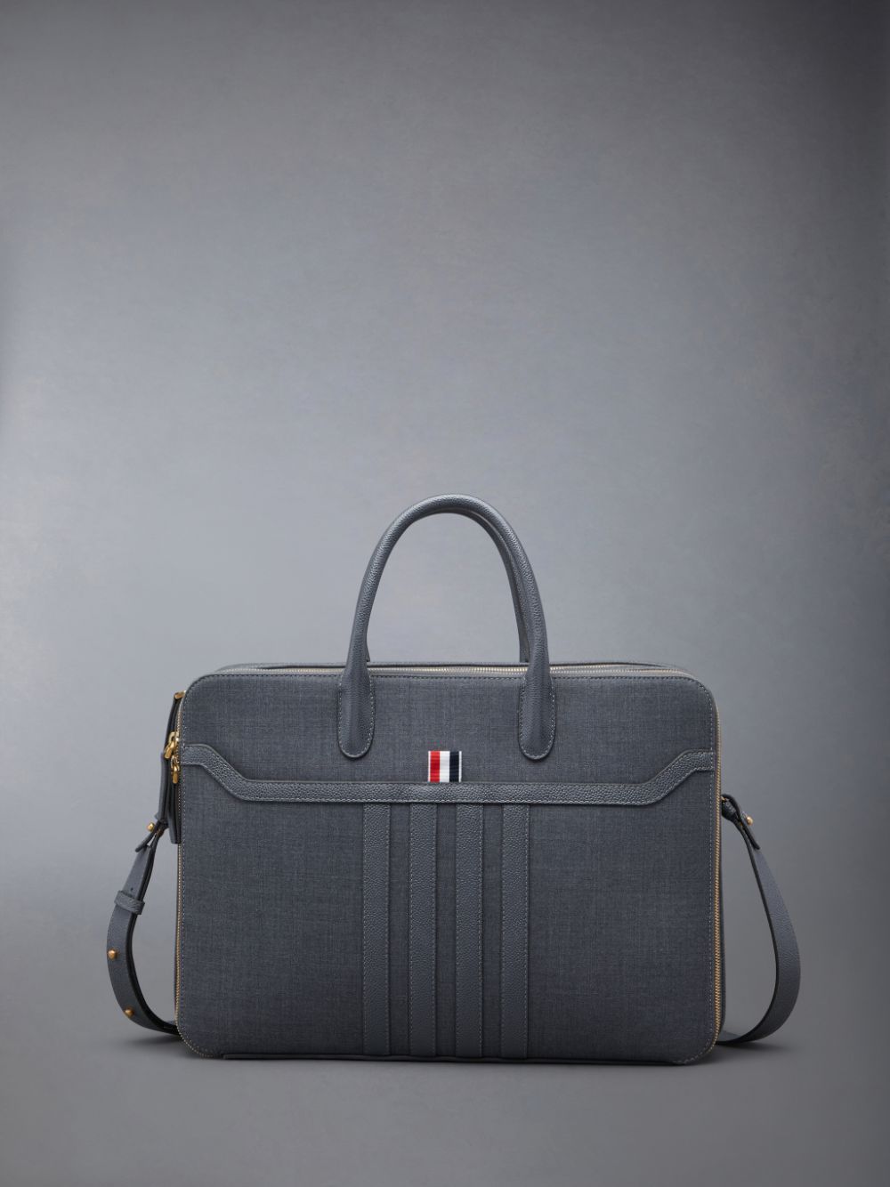 Thom Browne Wool 4-Bar メンズ ビジネスバッグ グレー | RNW10G88392