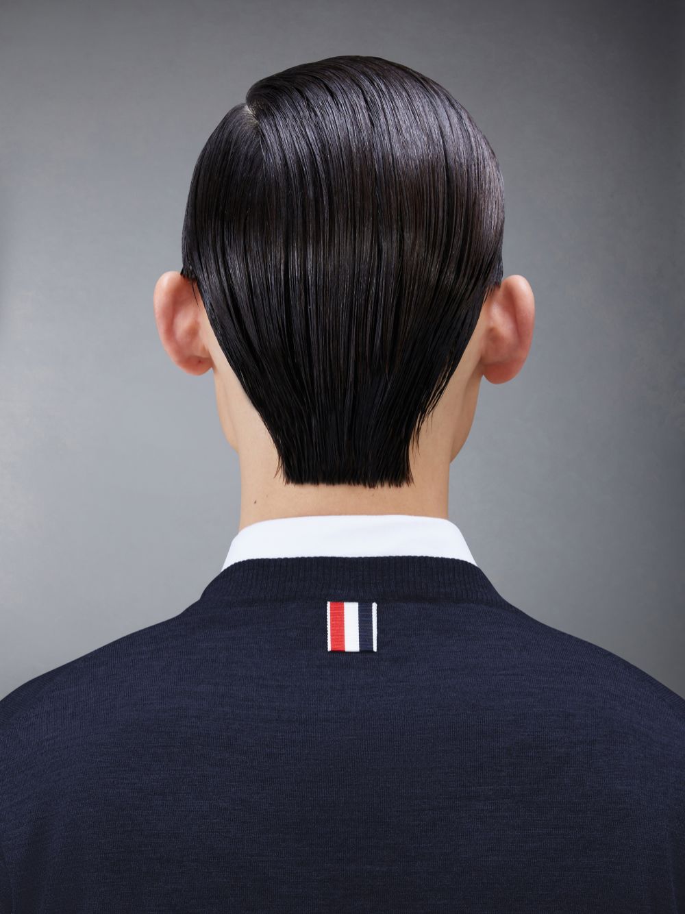Thom Browne Wool 4-Bar メンズ プルオーバー 青 | YGZ93P01239