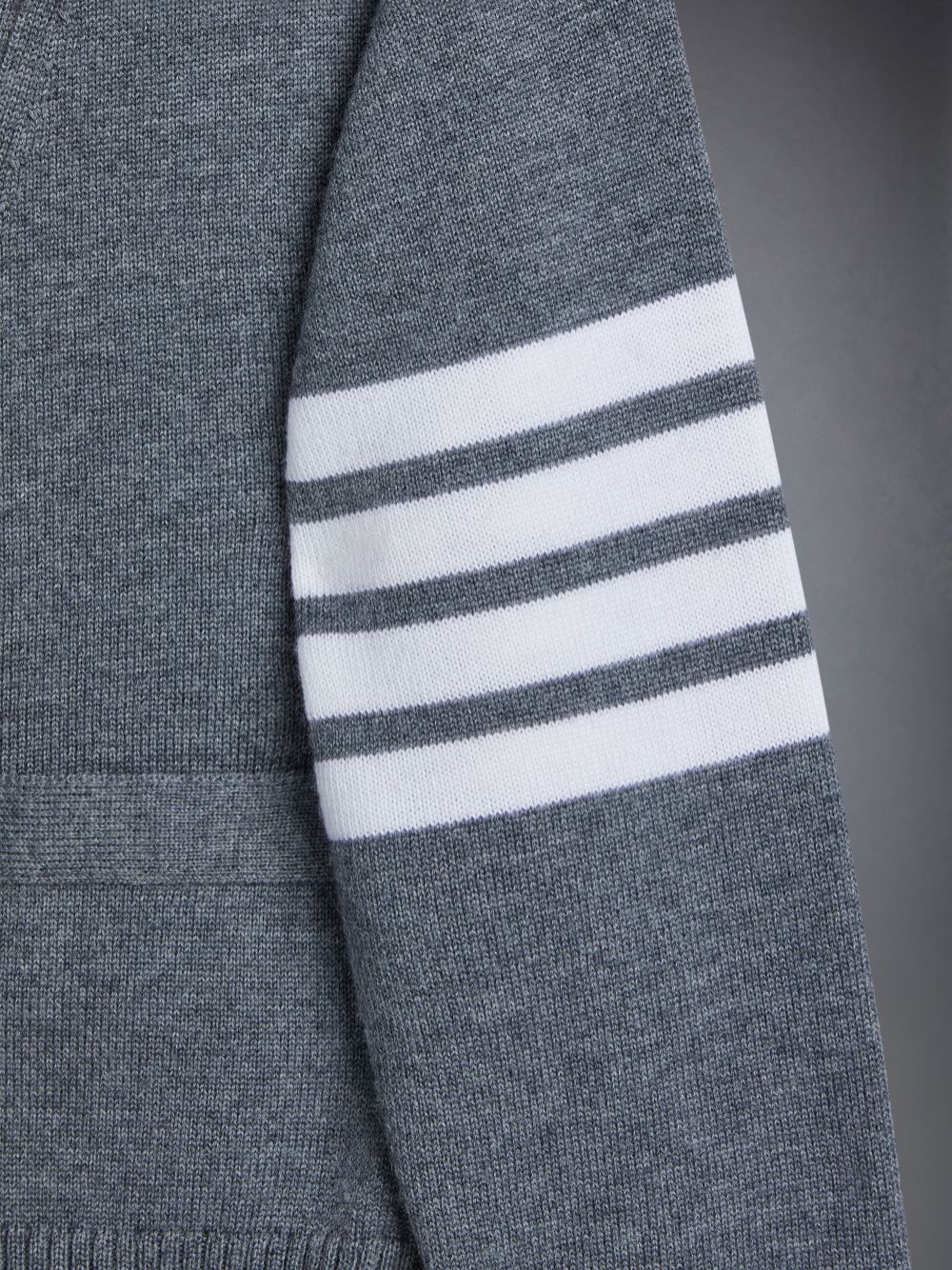 Thom Browne Wool Cashmere 4-Bar Hector Classic ガール カーディガン グレー | TSS39C70518
