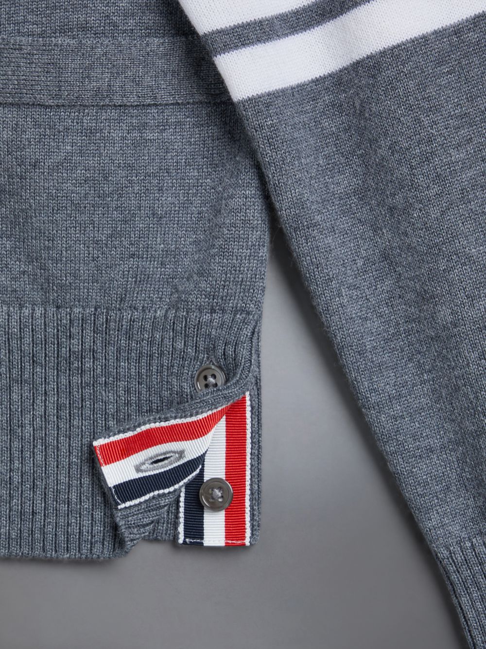 Thom Browne Wool Cashmere 4-Bar Hector Classic ガール カーディガン グレー | TSS39C70518