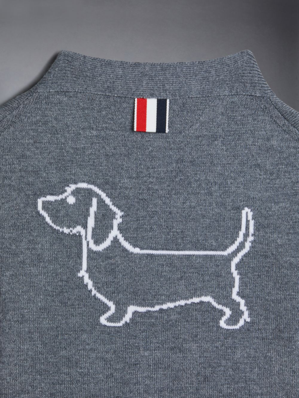 Thom Browne Wool Cashmere 4-Bar Hector Classic ガール カーディガン グレー | TSS39C70518