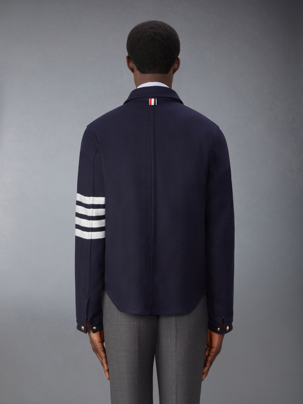 Thom Browne Wool Cashmere 4-Bar Utility メンズ ジャケット 青 | LTG25C15088