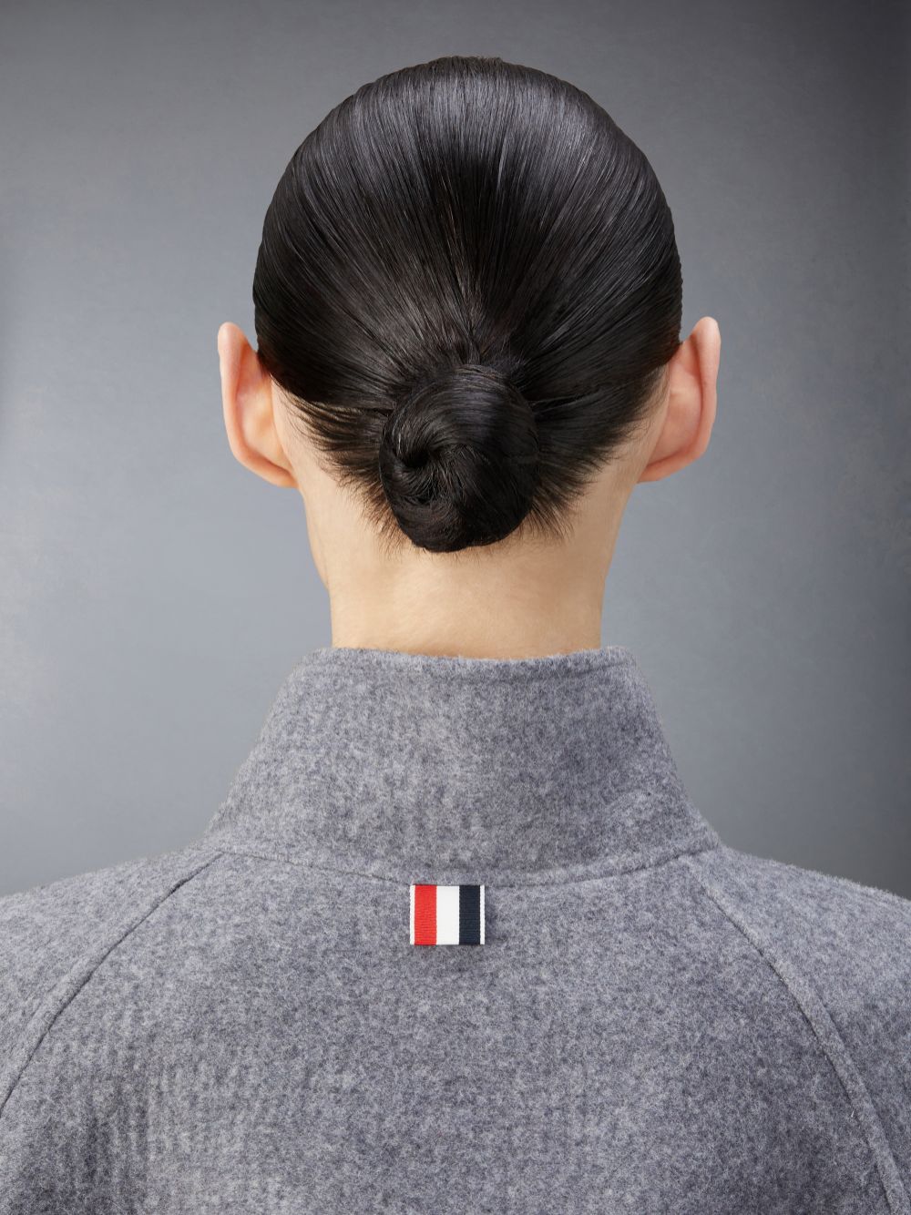 Thom Browne Wool Cashmere Funnel Neck レディース コート グレー | EAL24S31937