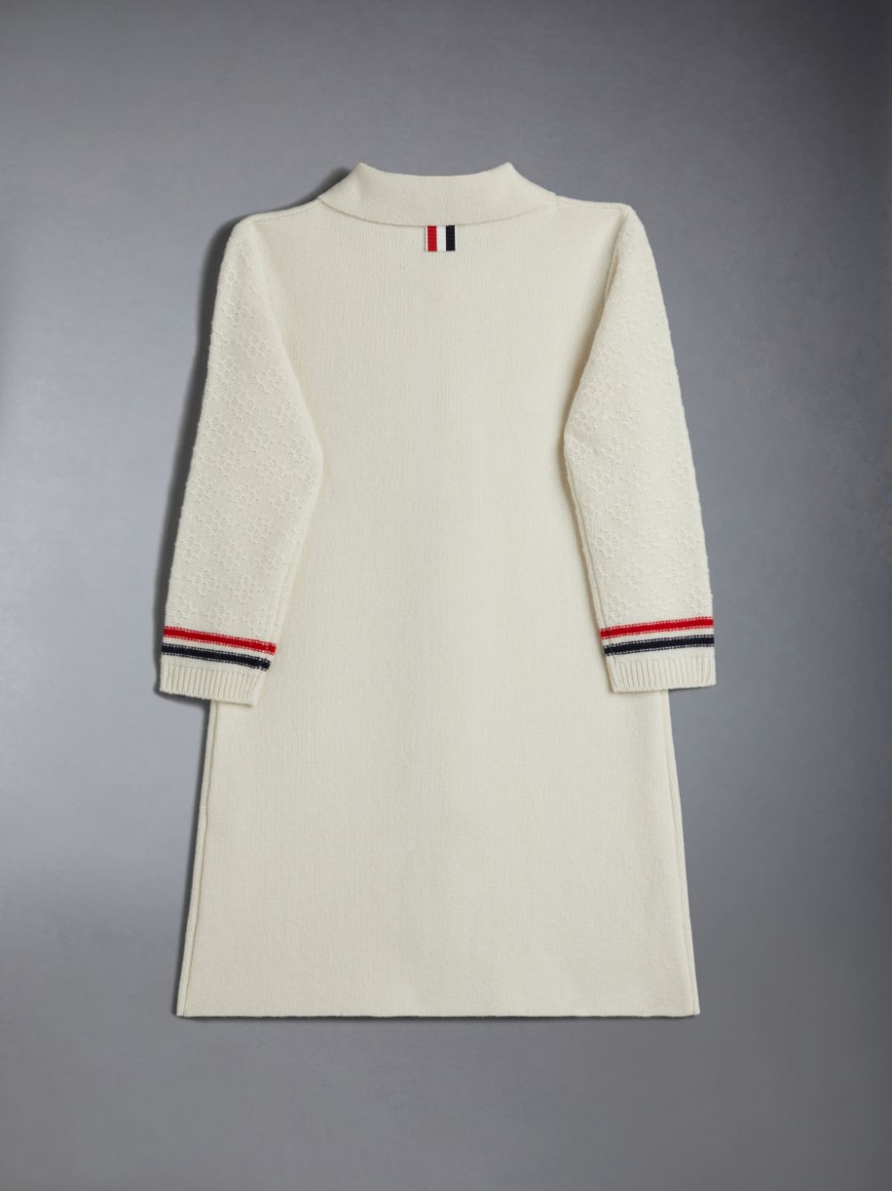 Thom Browne Wool Cashmere Polo Cardigan ガール ワンピース 白 | BZA77B43646