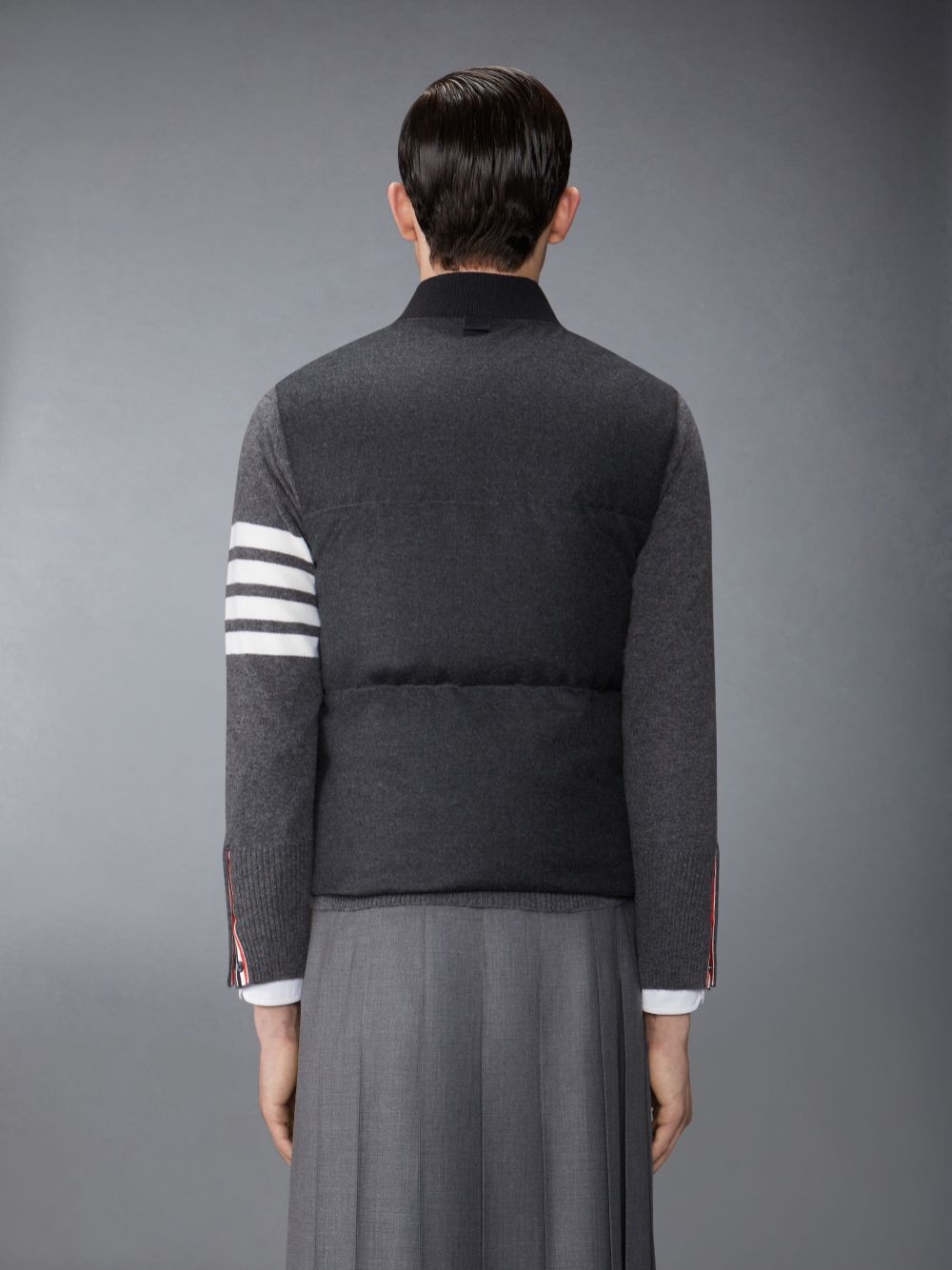 Thom Browne Wool Flannel Down Fill メンズ ベスト グレー | WDF38N93463