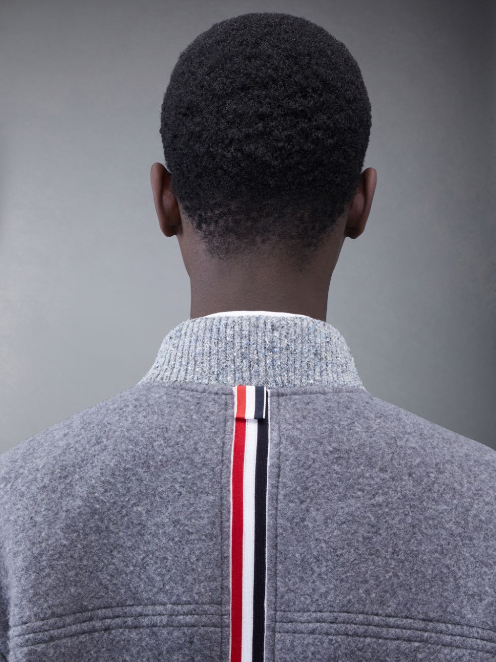 Thom Browne Wool Fleece Stripe Bomber メンズ ジャケット グレー | HIV70J86258