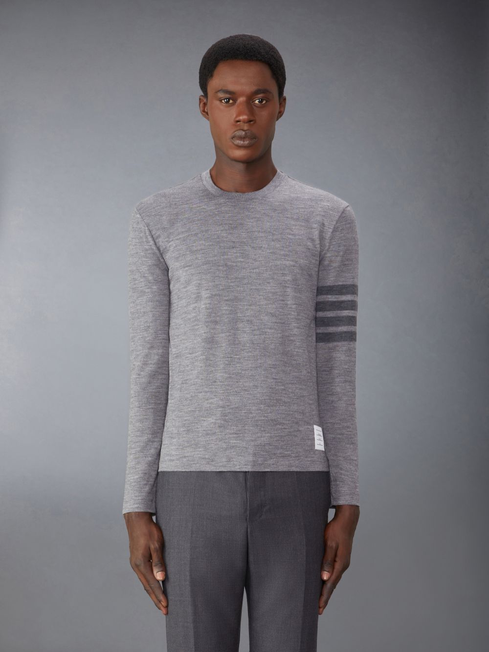 Thom Browne Wool Jersey 4-Bar メンズ Tシャツ グレー | IGB51L60181