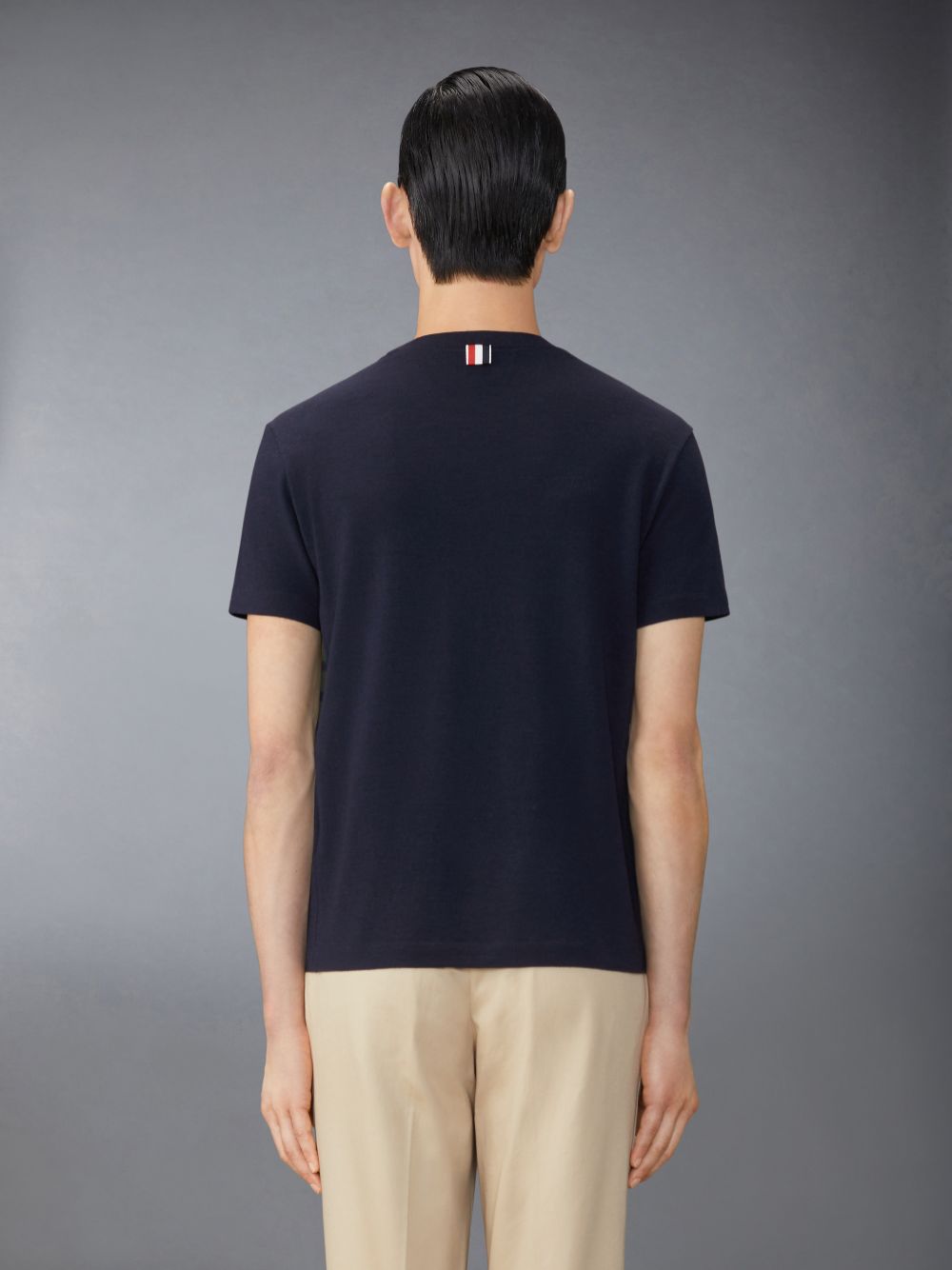 Thom Browne Wool Jersey 4-Bar メンズ Tシャツ 青 | SBT92F38262