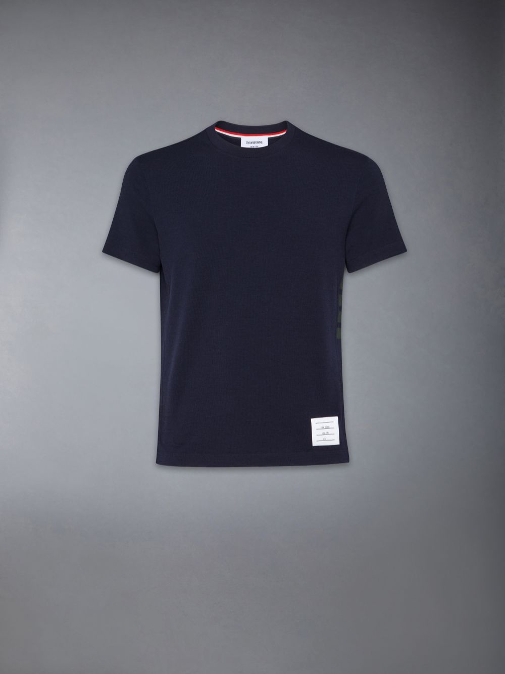 Thom Browne Wool Jersey 4-Bar メンズ Tシャツ 青 | SBT92F38262