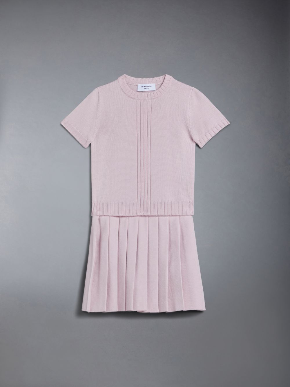 Thom Browne Wool Knit Pleated ガール スカート ピンク | MZQ45R15149