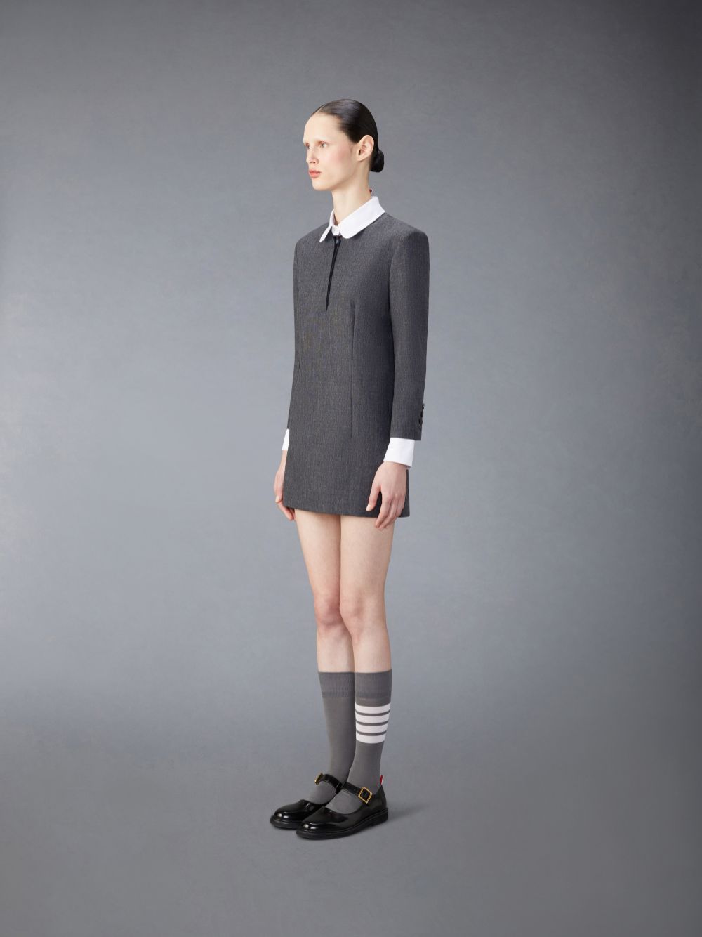 Thom Browne Wool Mini Shift レディース ワンピース グレー | QXX41E07975