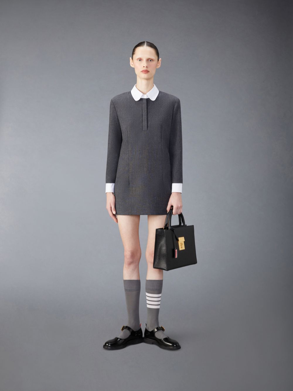 Thom Browne Wool Mini Shift レディース ワンピース グレー | QXX41E07975