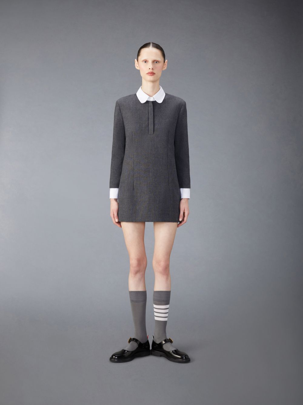 Thom Browne Wool Mini Shift レディース ワンピース グレー | QXX41E07975