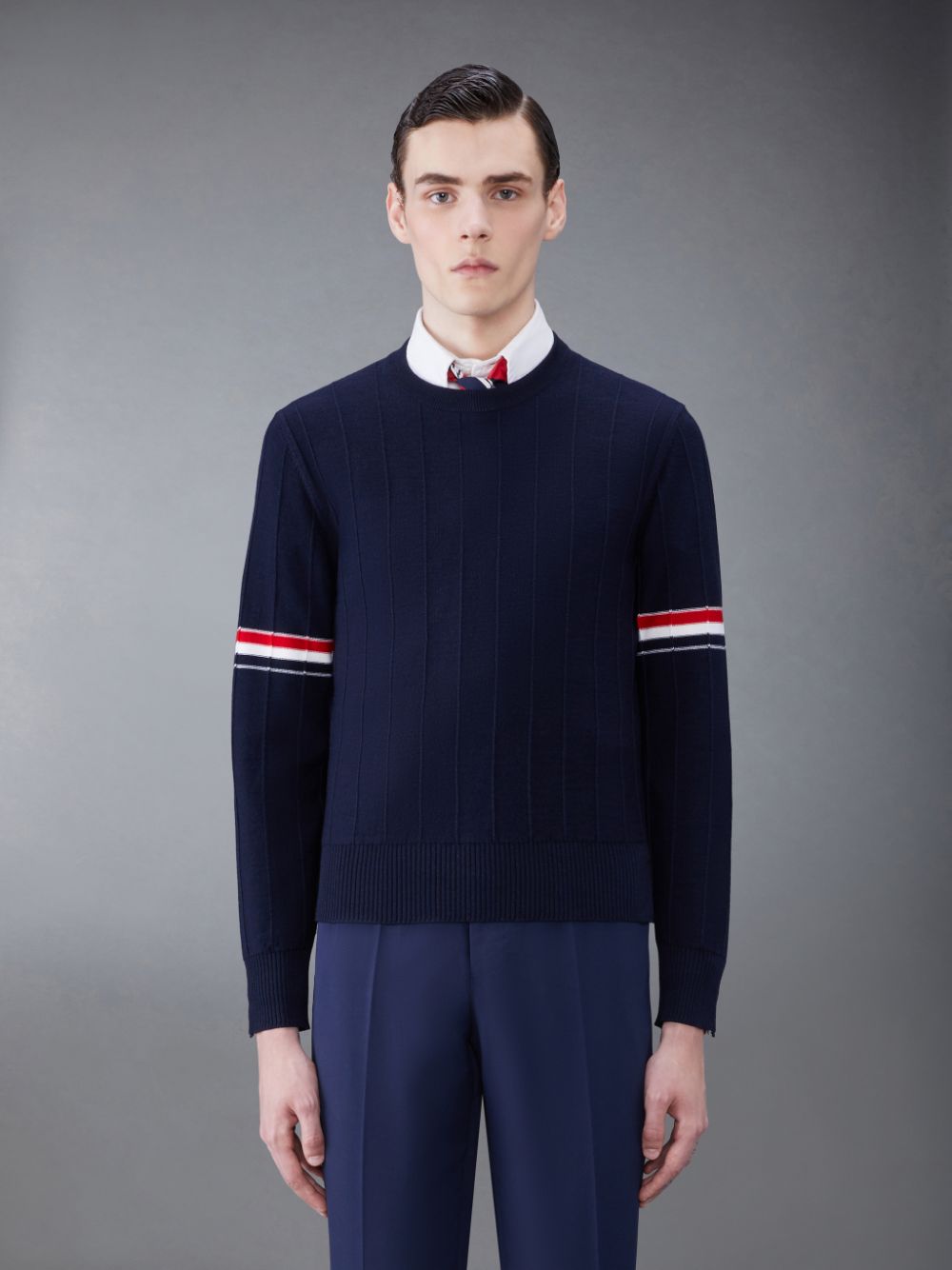 Thom Browne Wool Relaxed メンズ プルオーバー 青 | VKF42X55880