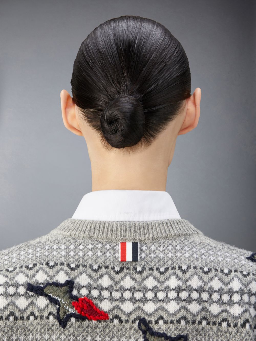 Thom Browne Wool Rose レディース カーディガン グレー | ACZ51A08458