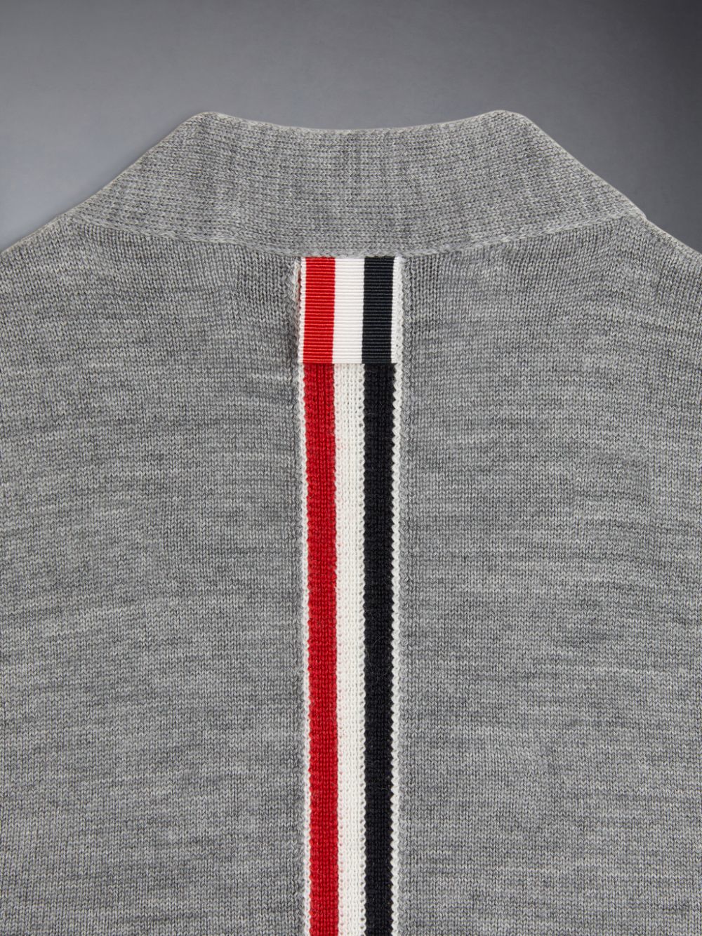 Thom Browne Wool Stripe V-neck Cardigan ガール ベスト グレー | QYT29E38164