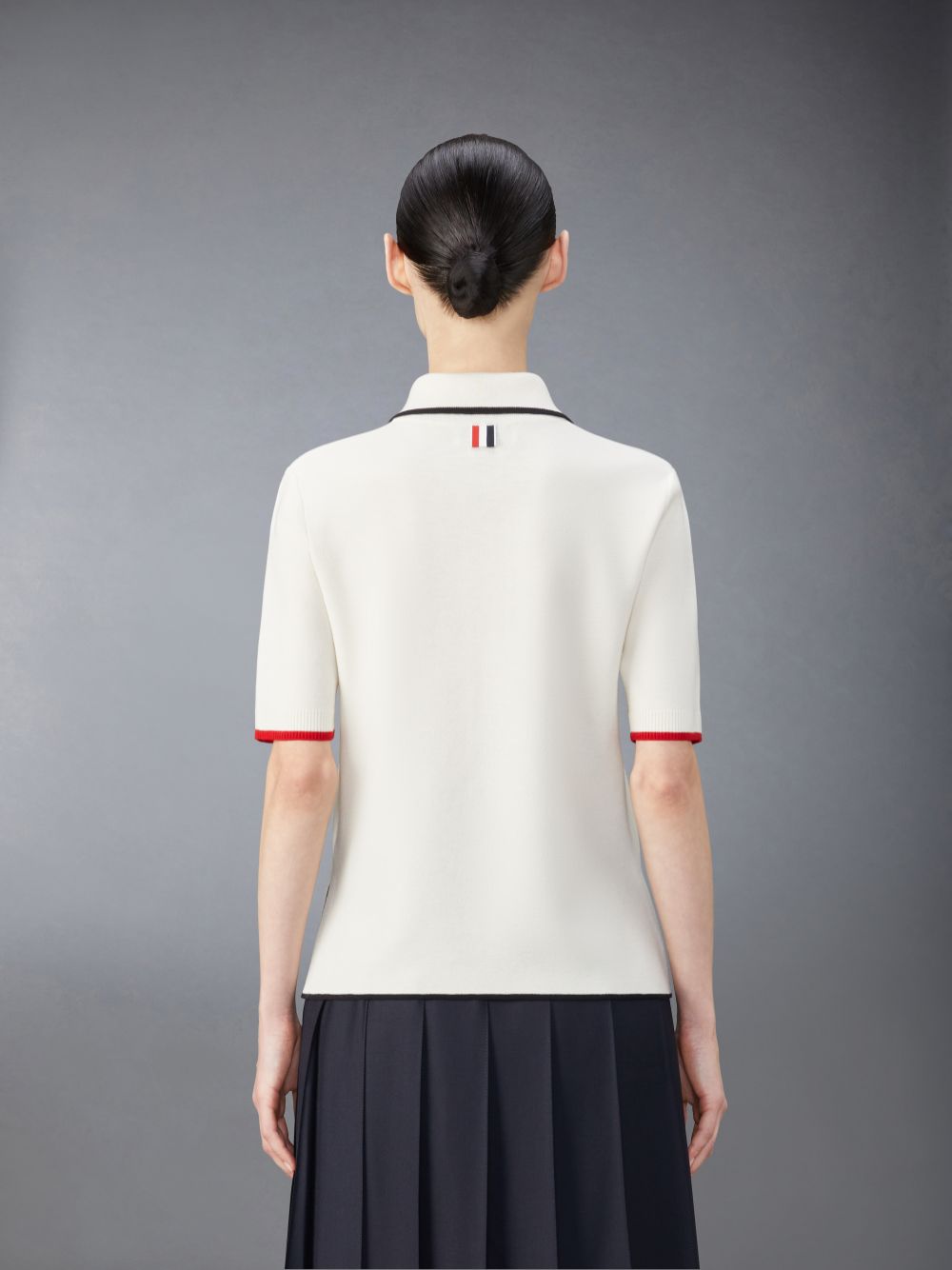 Thom Browne Wool Zip up レディース ポロシャツ 白 | ISH40B48083