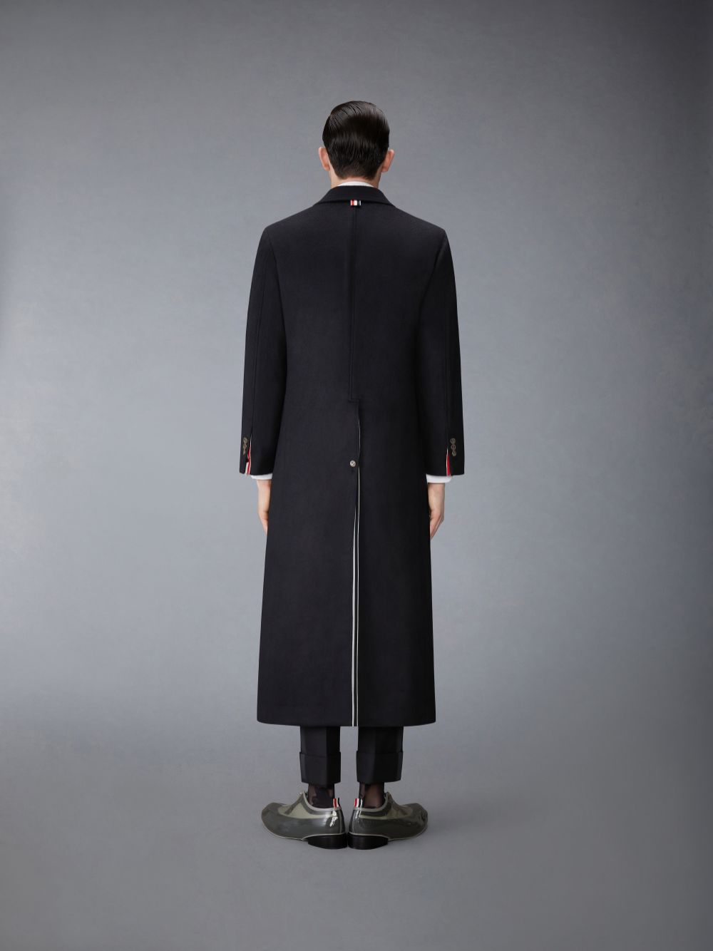 Thom Browne Zibeline Cashmere Maxi Soft Shoulder メンズ コート 黒 | QZG39Q41426