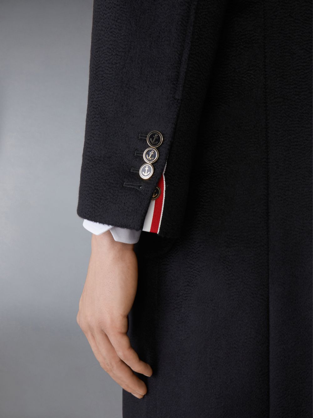 Thom Browne Zibeline Cashmere Maxi Soft Shoulder メンズ コート 黒 | QZG39Q41426