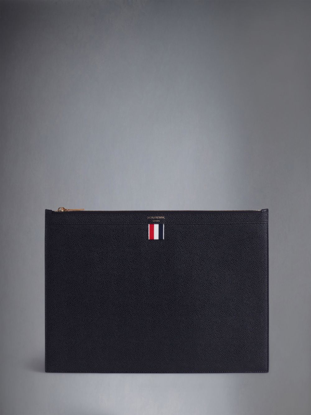 Thom Browne logo-stamp leather document holder メンズ パソコンバッグ 黒 | YKN23C72622